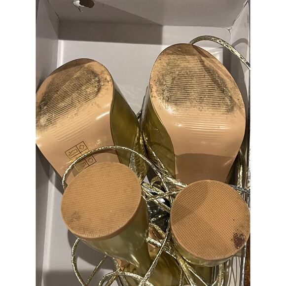 Sexy Platform Spike Heel Round Toe Lace Up heels Size 9.5 - Picture 5 of 5